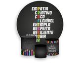 Painel De Festa Redondo 1,50x1,50 + Trio De Capas Cilindro - Dia dos Professores Palavras 031