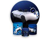 Painel De Festa Redondo 1,50x1,50 + Trio De Capas Cilindro - Video Game Controle 002