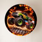 Painel De Festa Redondo Monster Truck Aniversario Menino Painel De Festa Redondo Monster Truck Aniversario Menino