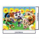 Painel de Festa Retangular 44 Felinos Diversas Medidas Fera Print