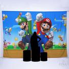Painel de Festa Retangular Mario Brother de 4,50x2,80m Fera Print Painel de Festa Retangular Mario Brother de 4,50x2,80m Fera Print