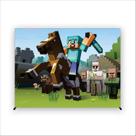 Painel de Festa Retangular Mine Blocos 4,00x3,00 Metros Fera Print