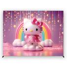 Painel de Festa Retangular Oi Gatinha 5,00x2,50 Metros Fera Print