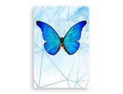 Painel De Festa Vertical 1,50 x 2,20 - Borboleta Azul Céu Aquarela 006