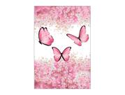 Painel De Festa Vertical 1,50 x 2,20 - Borboleta Rosa Floral 036