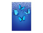 Painel De Festa Vertical 1,50 x 2,20 - Borboletas Efeito Glitter Azul 053 Painel De Festa Vertical 1,50 x 2,20 - Borboletas Efeito Glitter Azul 053