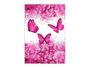 Painel De Festa Vertical 1,50 x 2,20 - Borboletas Pink Com Flores 034