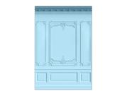 Painel De Festa Vertical 1,50 x 2,20 - Efeito Parede Boiserie Gesso Azul 038 Painel De Festa Vertical 1,50 x 2,20 - Efeito Parede Boiserie Gesso Azul 038