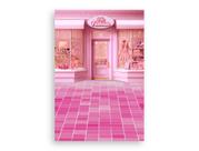 Painel De Festa Vertical 1,50 x 2,20 - Fachada Loja de Boneca Rosa Fashion 004