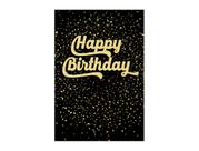 Painel De Festa Vertical 1,50 x 2,20 - Happy Birthday Confetes Dourados 005