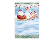 Painel De Festa Vertical 1,50 x 2,20 - Natal Papai Noel com Treno Cute 035 Painel De Festa Vertical 1,50 x 2,20 - Natal Papai Noel com Treno Cute 035