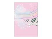 Painel De Festa Vertical 1,50 x 2,20 - Notas Musicais Rosa Piano 001
