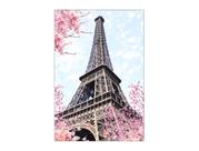 Painel De Festa Vertical 1,50 x 2,20 - Paris Torre Eiffel Flores 001