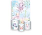 Painel De Festa Vertical 1,50 x 2,20 + Trio De Capas Cilindro - Fundo Mar Azul Polvo Cute 017 Painel De Festa Vertical 1,50 x 2,20 + Trio De Capas Cilindro - Fundo Mar Azul Polvo Cute 017