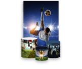 Painel De Festa Vertical 1,50 x 2,20 + Trio De Capas Cilindro - Futebol Jogador no Campo 021