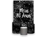 Painel De Festa Vertical 1,50 x 2,20 + Trio De Capas Cilindro - Meus 80 Anos Prateado 069 Painel De Festa Vertical 1,50 x 2,20 + Trio De Capas Cilindro - Meus 80 Anos Prateado 069
