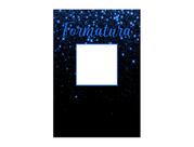 Painel De Festa Vertical Interativo 1,50 x 2,20 - Formatura Preto Efeito Glitter Azul 033