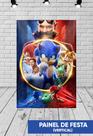 Painel De Festa Vertical para Aniversário - Sonic