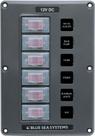 Painel de interruptor de disjuntor Blue Sea Systems 4322 6 posições Painel de interruptor de disjuntor Blue Sea Systems 4322 6 posições