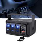 Painel de Interruptores Nilight 3 Gangs com USB e PD Tipo C 12V