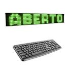Painel de LED, Letreiro Mensagens Climatizar 8L64C Verde