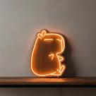 Painel de Led Neon Capivara Capybara decoração luminária abajur baixo consumo de energia 50x38 Painel de Led Neon Capivara Capybara decoração luminária abajur baixo consumo de energia 50x38