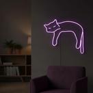 Painel de Led Neon Gato Cat decoração abajur luminária econômico 30x34 Painel de Led Neon Gato Cat decoração abajur luminária econômico 30x34