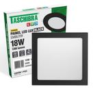 Painel De Led Quadrado Embutir 12w Preto Bivolt Taschibra 3000k Quente Painel De Led Quadrado Embutir 12w Preto Bivolt Taschibra 3000k Quente