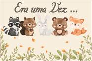 Painel de Lona Animais Amigos do Bosque Era uma Vez