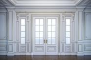 Painel de Lona Boiserie Arabesco Clássico Porta Painel de Lona Boiserie Arabesco Clássico Porta