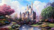Painel De Lona Castelo Arco Iris - 200x150cm Painel De Lona Castelo Arco Iris - 200x150cm