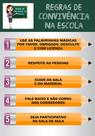 Painel De Lona Escolar Regras De Convivência Na Escola - 100x070cm