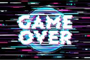 Painel de Lona Gamer Game Over