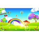Painel De Lona Jardim Encantado Arco Iris
