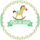 Painel de Lona Redondo Chá De Bebê Cavalinho De Brinquedo Menino