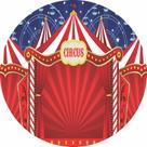 Painel de Lona Redondo Circo Roda Gigante Painel de Lona Redondo Circo Roda Gigante
