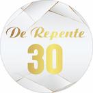 Painel de Lona Redondo De Repente 30 Dourado Luxo