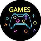 Painel de Lona Redondo Games Controle Efeito Formas Neon