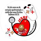 Painel de Lona Redondo Jesus Médico dos Médicos Coração Painel de Lona Redondo Jesus Médico dos Médicos Coração