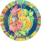 Painel de Lona Redondo Sambista Carnaval Aquarela