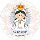 Painel de Lona Redondo Santinhos Católicos Nossa Senhora das Mercês