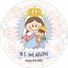 Painel de Lona Redondo Santinhos Católicos Nossa Senhora dos Aflitos Painel de Lona Redondo Santinhos Católicos Nossa Senhora dos Aflitos