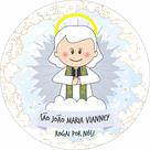 Painel de Lona Redondo Santinhos Católicos São João Maria Vianney Painel de Lona Redondo Santinhos Católicos São João Maria Vianney