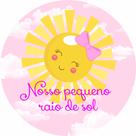 Painel de Lona Redondo Solzinho Nosso Pequeno Raio de Sol