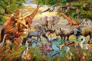 Painel de Lona Safari Savana Lagoa