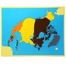 Painel de mapas Peg Puzzle Wumudidi 7 continentes Montessori