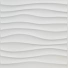 Painel de parede Art3d PVC Wave Design 19,7 x 19,7 polegadas branco (pacote com 12)