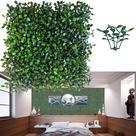 Painel de parede de grama artificial Backdrop ODTORY 10x10 cm