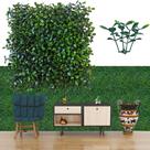 Painel de parede de grama artificial Backdrop ODTORY 10x10 cm