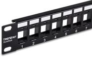 Painel de patch TRENDnet TC-KP24 de 24 portas 1U com montagem em rack preto Painel de patch TRENDnet TC-KP24 de 24 portas 1U com montagem em rack preto